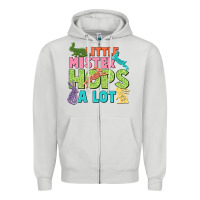 Dove Grey Little mister hops a lot Easter Day Zipper Hoodie - CowGirlArtShop