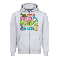 Heather Grey Little mister hops a lot Easter Day Zipper Hoodie - CowGirlArtShop
