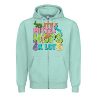 Seafoam Little mister hops a lot Easter Day Zipper Hoodie - CowGirlArtShop