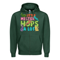 Sports Green Little mister hops a lot Easter Day Zipper Hoodie - CowGirlArtShop