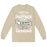 Mushroom I Asked God For a Partner In Crime He Sent Me My Crazy Grandma Long Sleeve Tee - Bettercallsaul