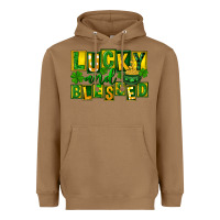 Toasted Coconut Lucky and blessed St. Patricks Day Heavyweight Hoodie - FaDigitalArtStudio
