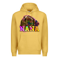Antique Gold football nana Premium Hoodie - OliviaCreatesArt