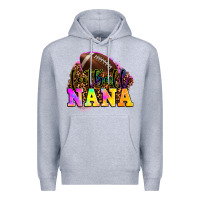 Heather Grey football nana Premium Hoodie - OliviaCreatesArt