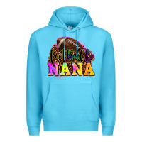Ocean Blue football nana Premium Hoodie - OliviaCreatesArt
