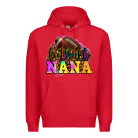 Red football nana Premium Hoodie - OliviaCreatesArt