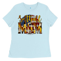 Baby Blue softball mom Ladies Tee - Jasminsmagicworld