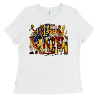 White softball mom Ladies Tee - Jasminsmagicworld