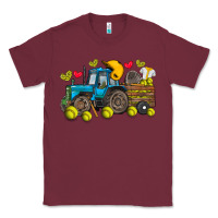 Burgundy softball tractor Classic Tee - SublimationCraftShop