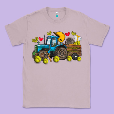 Softball Tractor Classic Tee Designed By Sublimationcraftshop