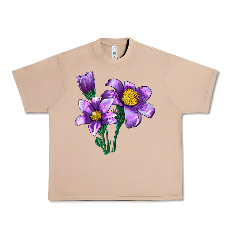 Pasque Flower Illustrations Urban Heavy Tee by LillyAllenDesigns | Teevron