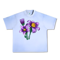 Grape Ice Pasque Flower Illustrations Urban Heavy Tee - LillyAllenDesigns