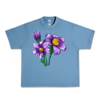 Pebble Blue Pasque Flower Illustrations Urban Heavy Tee - LillyAllenDesigns