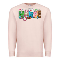 Pale Pink Easter Nurse Premium Sweatshirt - BundleAndBundleShop