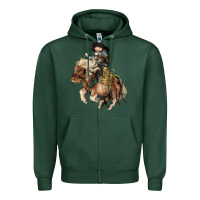 Sports Green Midilli little Cowboy kid rodeo Zipper Hoodie - HowdyJamesFarm