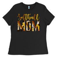 Black softball mom Ladies Tee - Jasminsmagicworld