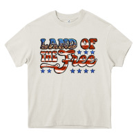 Cream land of the free america Heavy Core Tee - Jasminsmagicworld