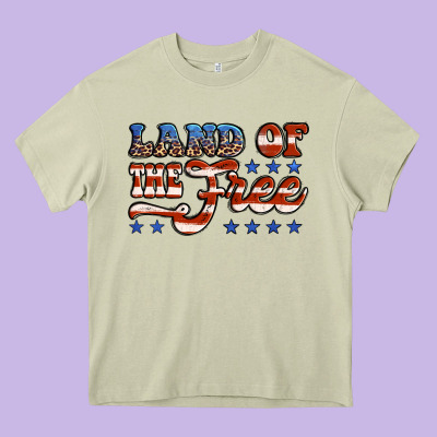 Land Of The Free America Heavy Core Tee Designed By Jasminsmagicworld