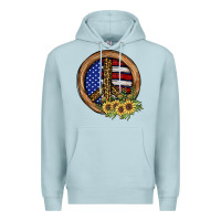 Blue Mist Peace Sign Premium Hoodie - JahusDesignShop