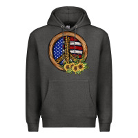 Charcoal Heather Peace Sign Premium Hoodie - JahusDesignShop