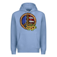 Colony Blue Peace Sign Premium Hoodie - JahusDesignShop