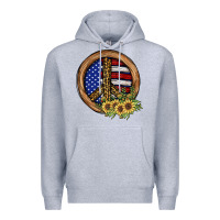 Heather Grey Peace Sign Premium Hoodie - JahusDesignShop