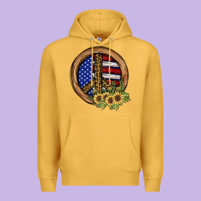 Peace Sign Premium Hoodie Designed By Jahusdesignshop