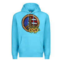 Ocean Blue Peace Sign Premium Hoodie - JahusDesignShop