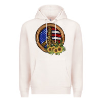 Pale Pink Peace Sign Premium Hoodie - JahusDesignShop