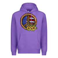 Purple Peace Sign Premium Hoodie - JahusDesignShop
