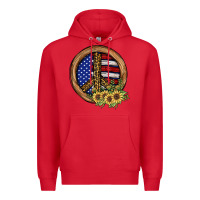 Red Peace Sign Premium Hoodie - JahusDesignShop