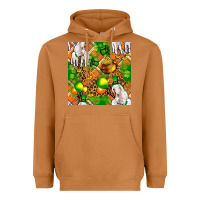Meerkat St. Patrick's Goat Family With Balloons Seamless Heavyweight Hoodie - FaDigitalArtStudio