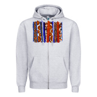 Heather Grey Basketball brushstroke Zipper Hoodie - HowdyJamesFarm