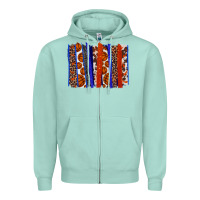 Seafoam Basketball brushstroke Zipper Hoodie - HowdyJamesFarm