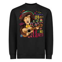 Black Ay, ay, ay canta y no llores! Heavyweight Sweatshirt - NancyCooperArtShop