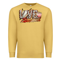 Antique Gold love baseball Premium Sweatshirt - FaDigitalArtStudio