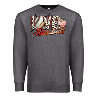 Charcoal Heather love baseball Premium Sweatshirt - FaDigitalArtStudio