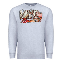 Heather Grey love baseball Premium Sweatshirt - FaDigitalArtStudio