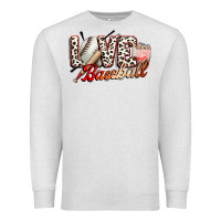 Oatmeal Heather love baseball Premium Sweatshirt - FaDigitalArtStudio