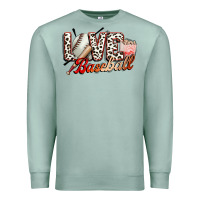 Seafoam love baseball Premium Sweatshirt - FaDigitalArtStudio