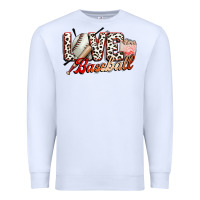 White love baseball Premium Sweatshirt - FaDigitalArtStudio