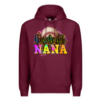 Burgundy baseball nana Premium Hoodie - OliviaCreatesArt