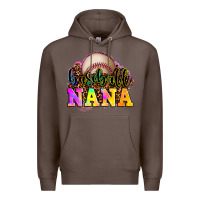 Coffee baseball nana Premium Hoodie - OliviaCreatesArt