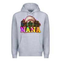 Heather Grey baseball nana Premium Hoodie - OliviaCreatesArt