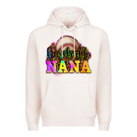 Pale Pink baseball nana Premium Hoodie - OliviaCreatesArt