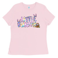 Bubblegum Pink easter little bunny Ladies Tee - Jasminsmagicworld