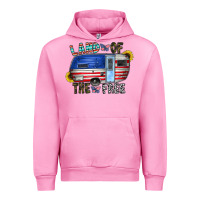 Fuchsia Pink land of the free Urban Hoodie - CowhideDigitalArt