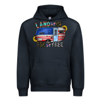 Navy land of the free Urban Hoodie - CowhideDigitalArt