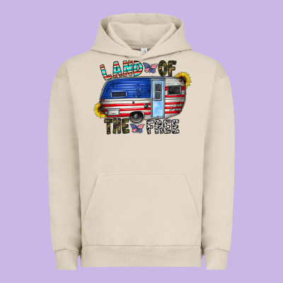 Land Of The Free Urban Hoodie Designed By Cowhidedigitalart