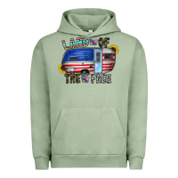 Pigment Oil Green land of the free Urban Hoodie - CowhideDigitalArt